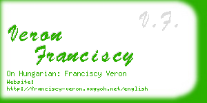veron franciscy business card